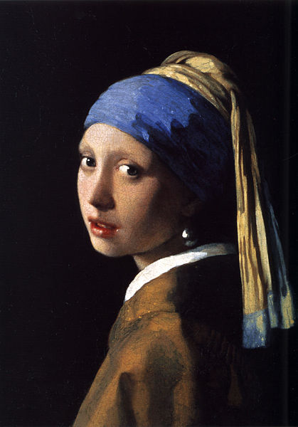 The original Girl With A Pearl Earring portrait by Johannes Vermeer