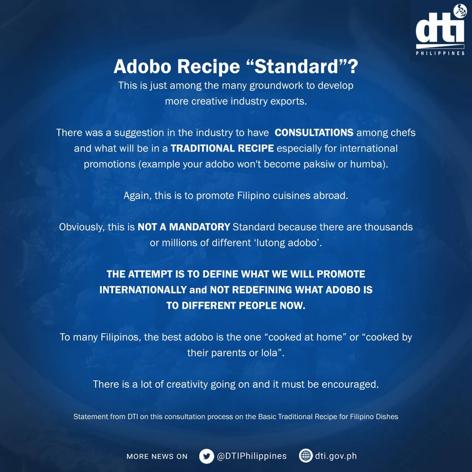 Adobo standards - DTI statement