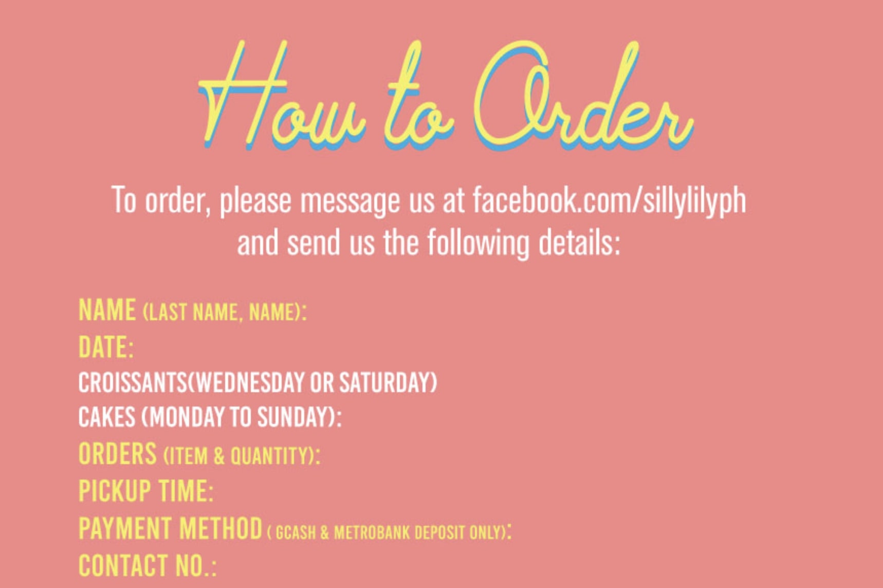 Silly Lily - Order Details