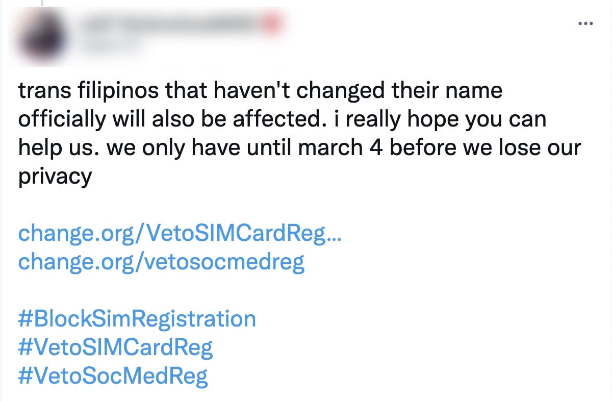 Sim Card Registration Act - Transgender Filipinos
