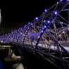 The Helix bridge at night
