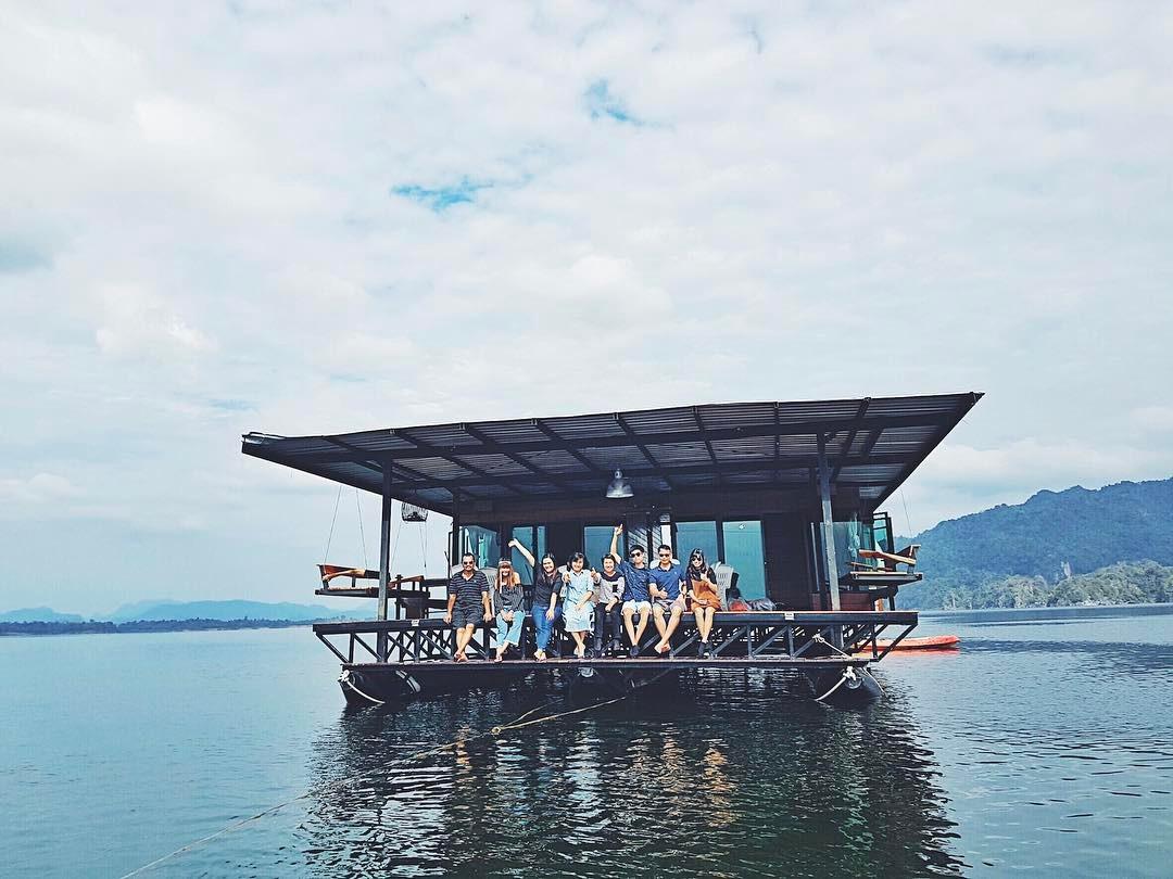 chic floating raft house near bangkok thailand kanchanaburi