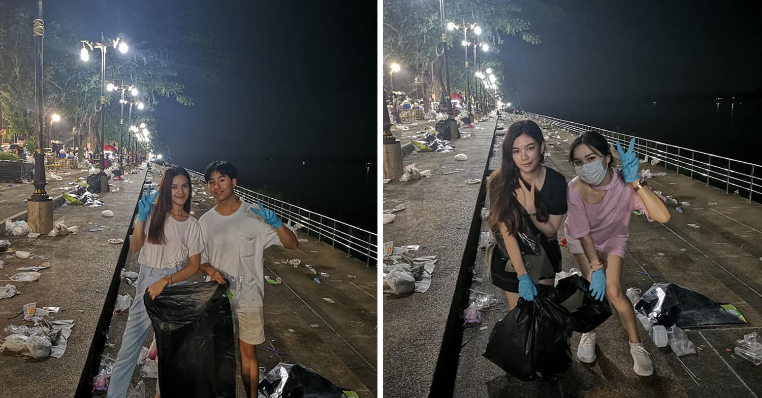 5 Thai Teens Clean Up After Festival 