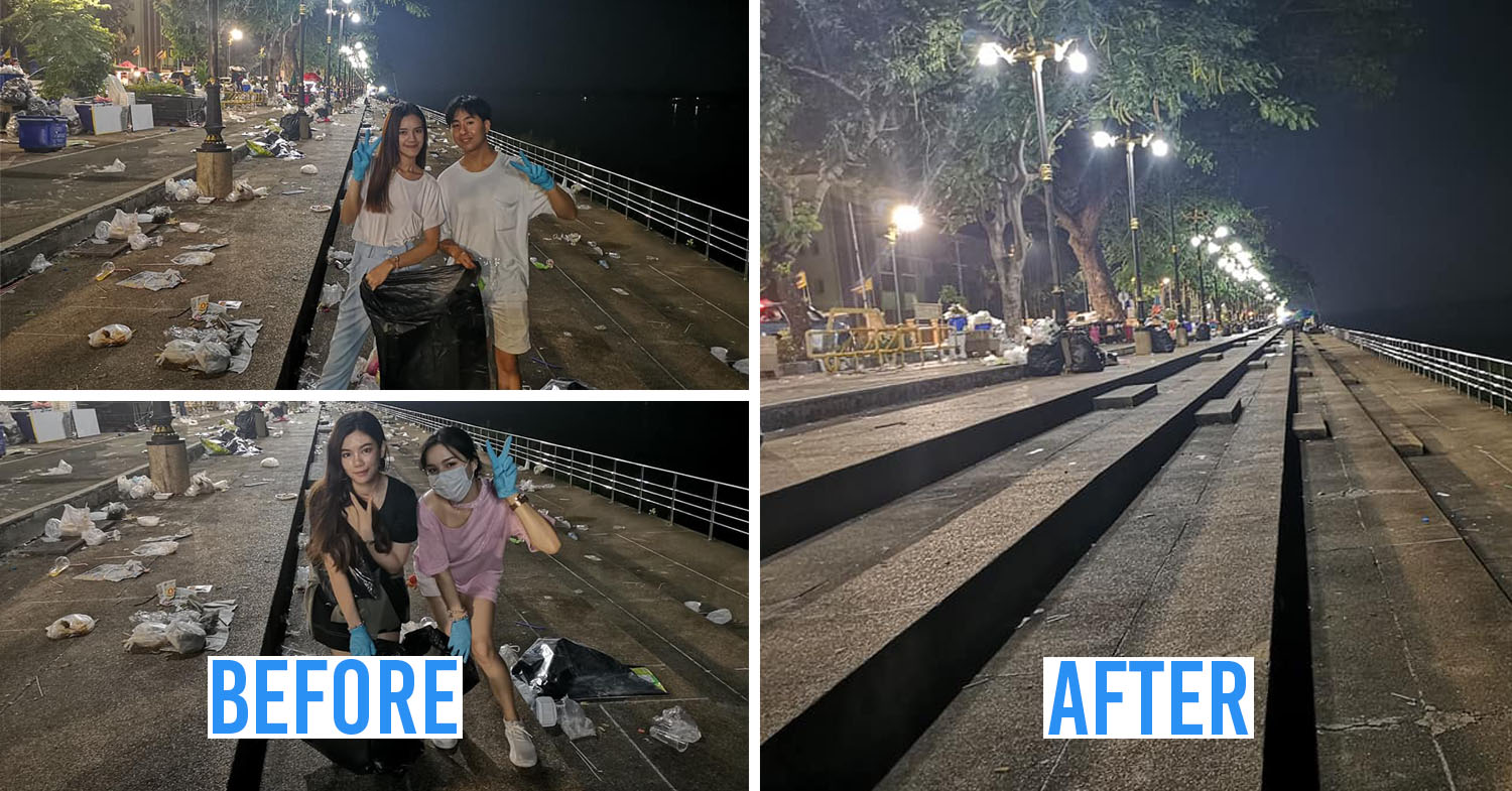 5 Thai Teens Clean Up After Festival 