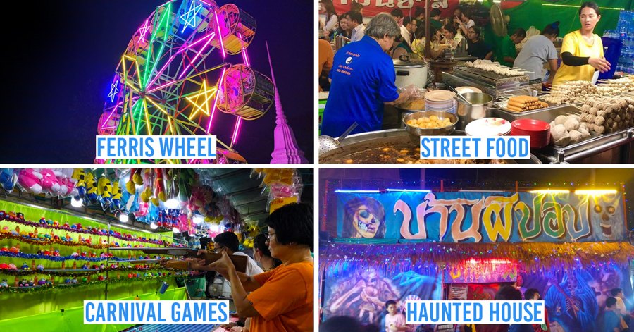 Wat Saket Bangkok Is Having A Festival With Carnival Games And Street Food