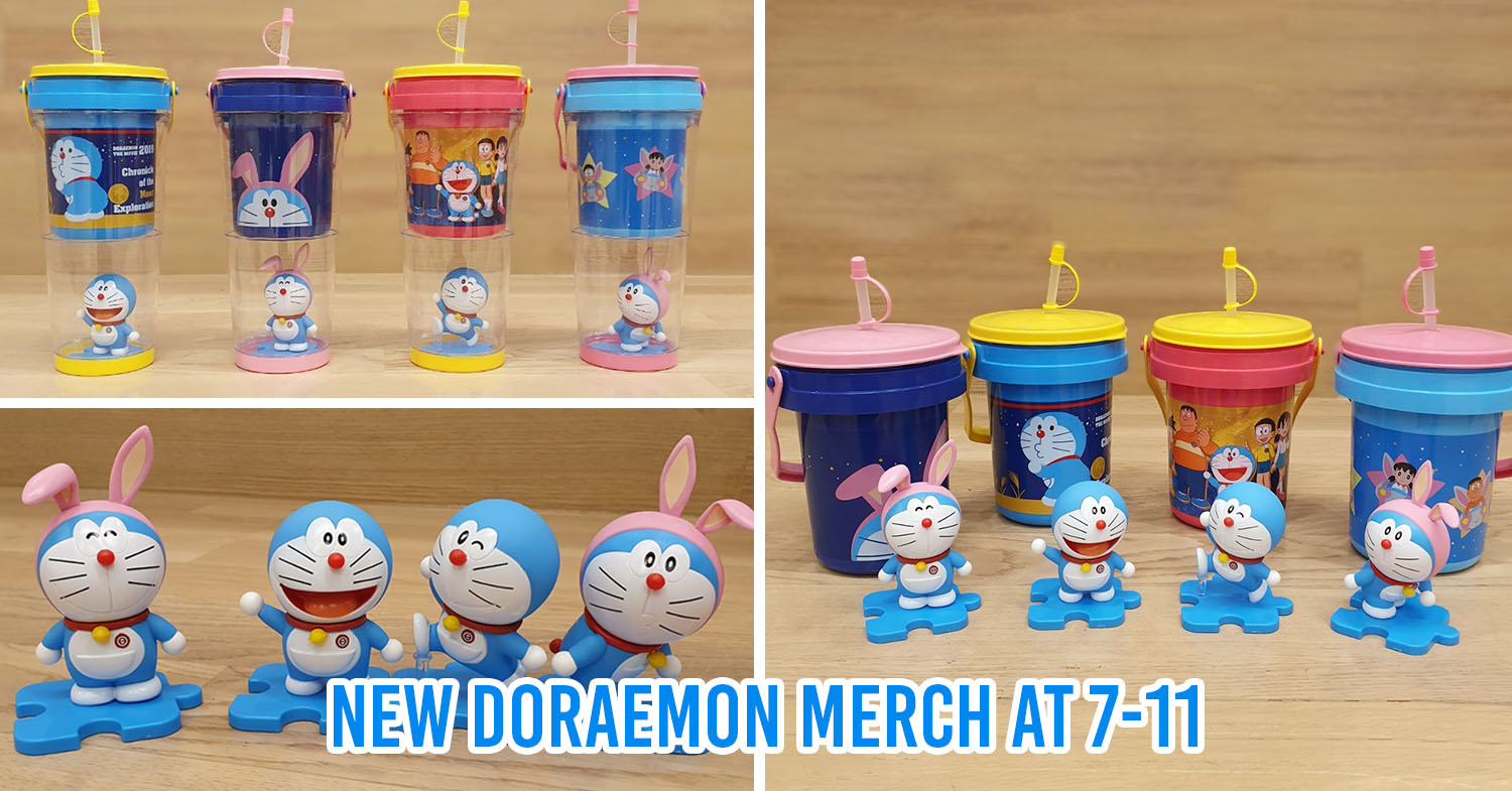 7-11 Thailand Is Selling New Doraemon Bucket Tumblers With Special Figurine Collectible