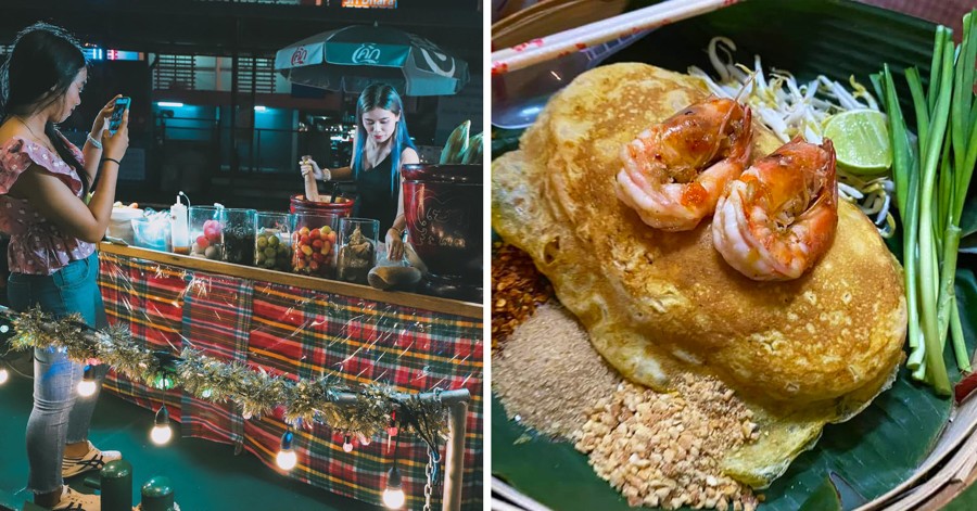 Pratunam Floating Night Market Is A New Food Market In Bangkok With Open-Air Restaurants And Bars