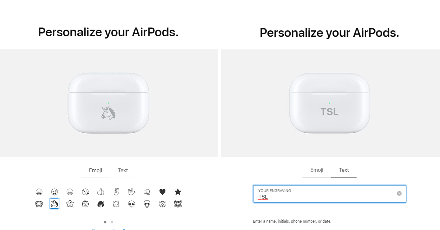 Thai Apple Lovers Can Engrave Cute Emojis & Text On AirPods Cases For Free When Ordering Online