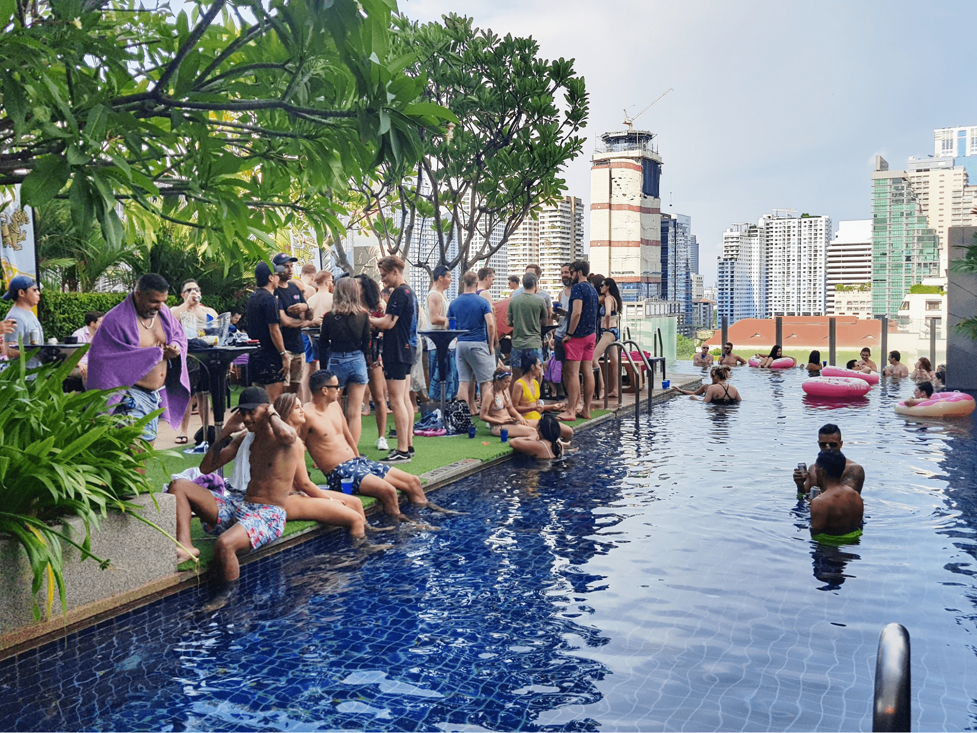 Splash pool party in Bangkok