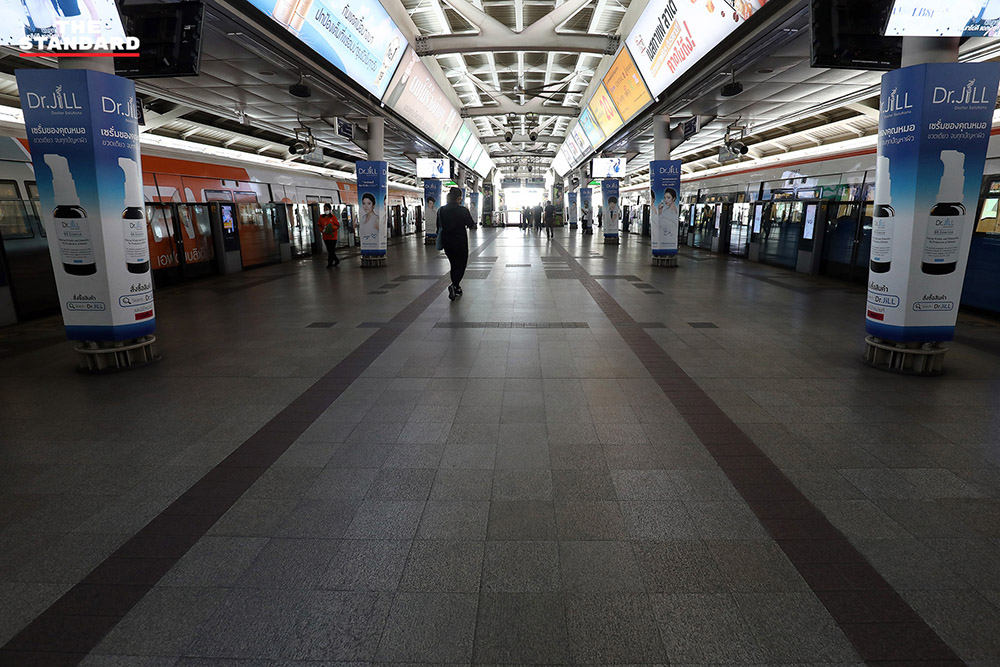 Central Bangkok Looks Eerily Empty Over The Weekend After ‘Soft’ Lockdown Takes Place