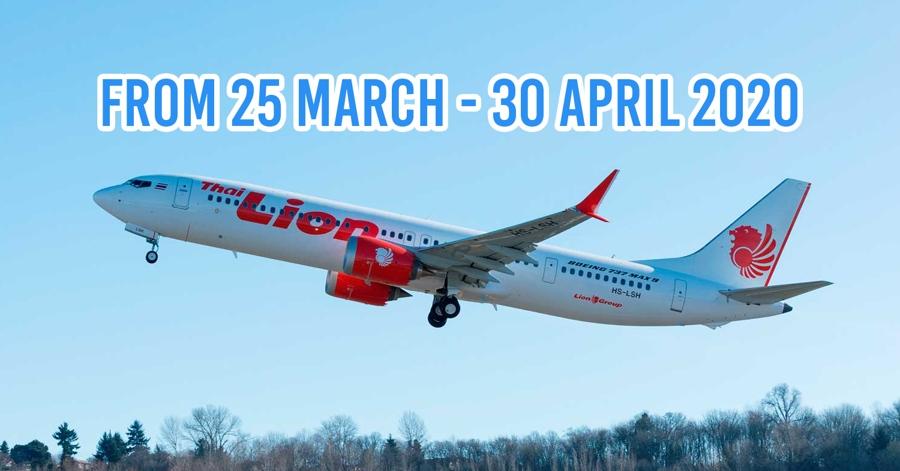Thai Lion Air Suspends Both Domestic And International Flights Amid COVID-19
