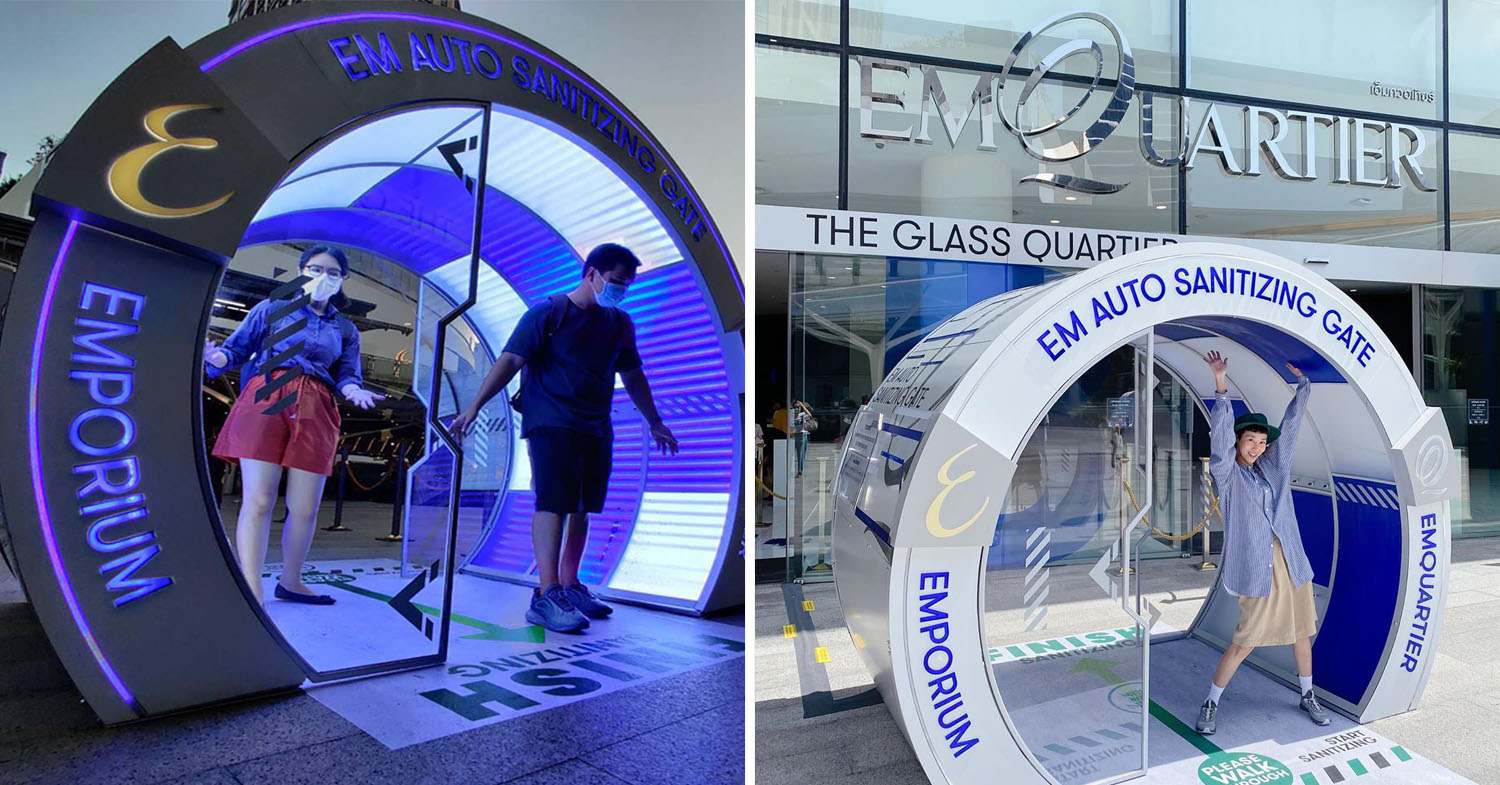 EmQuartier Bangkok Has Futuristic “Sanitising Gate” At Mall Entrance, Looks Straight Out Of Sci-fi Film