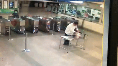 Man Steals Hand Sanitiser At BKK Train Station, Arrested After Shenanigans Get Caught On CCTV