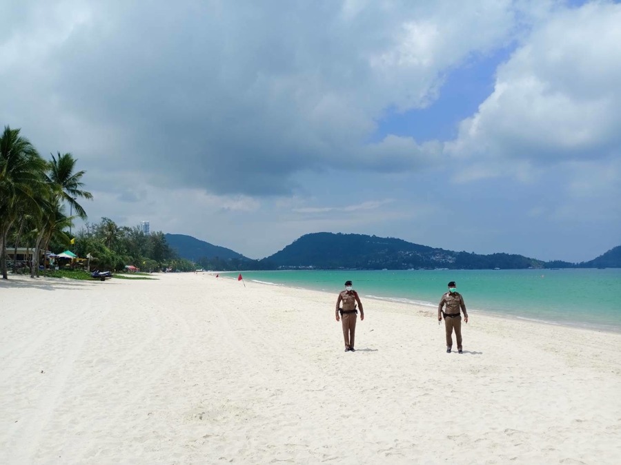 covid-19 lockdown closed phuket beach