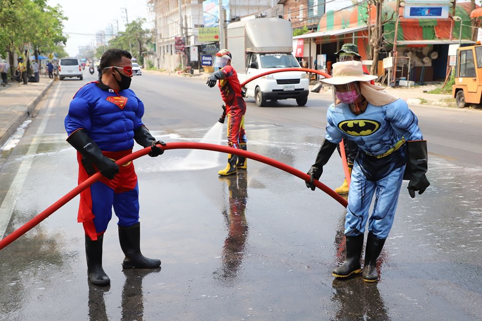 Superheroes Take Over Thailand’s Streets to clean it during COVID-19