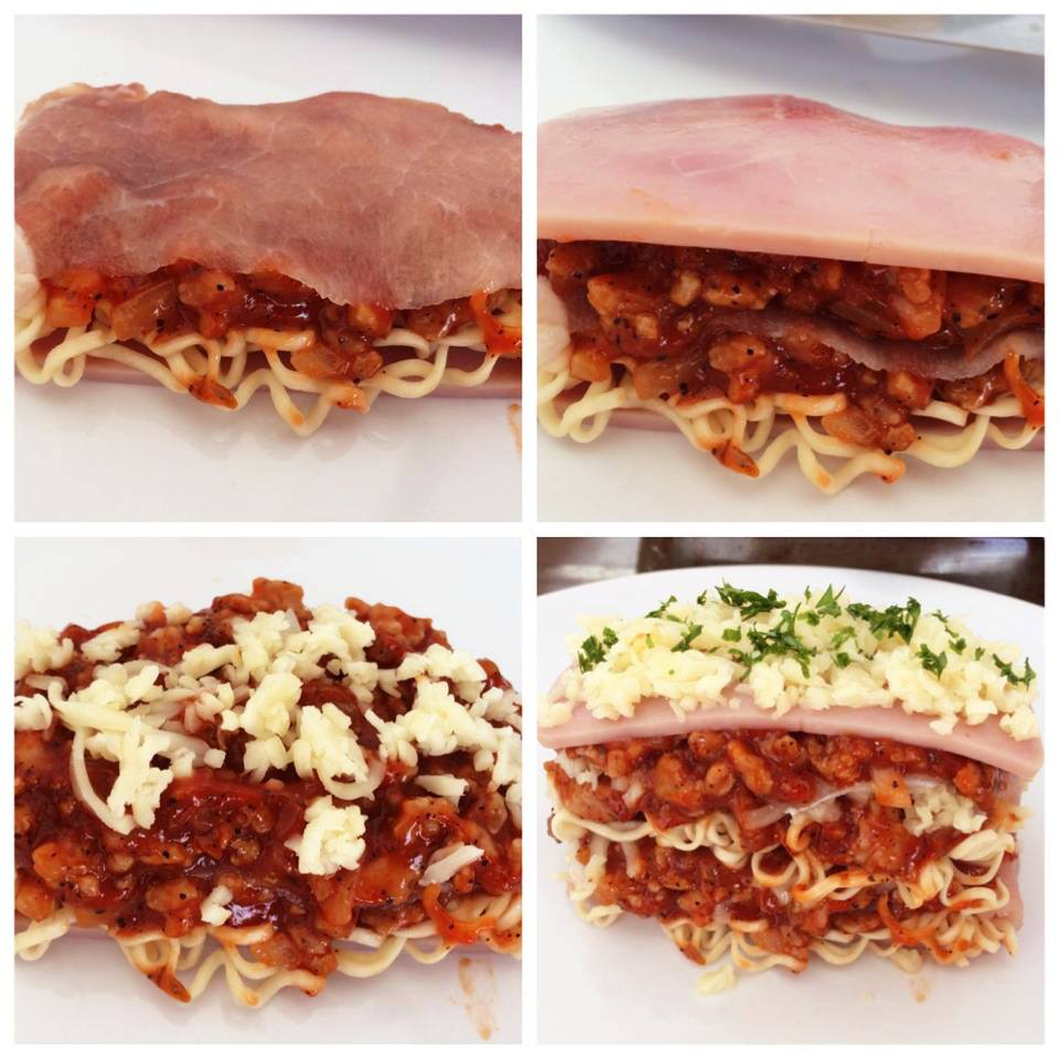 instant noodle lasagna