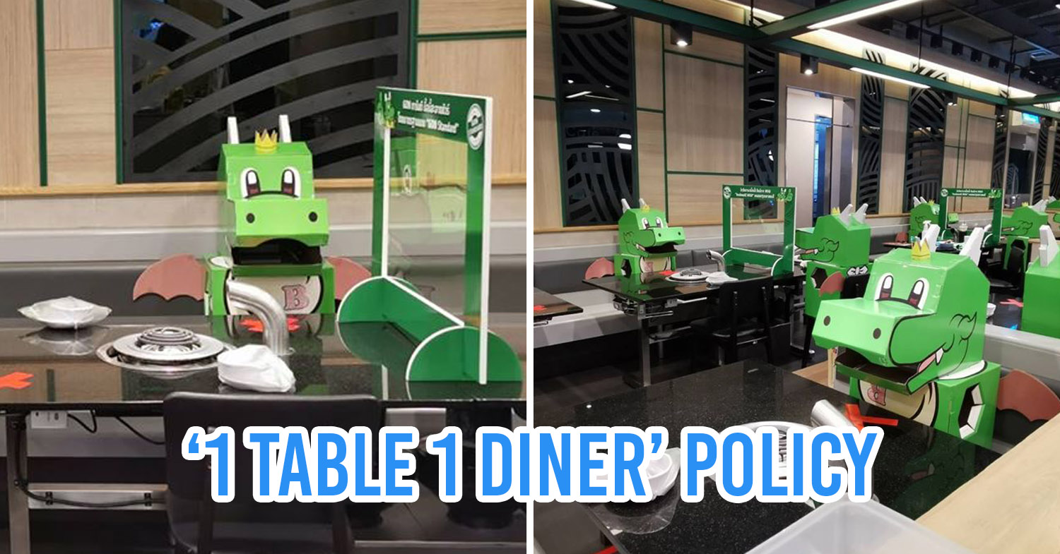 Thai BBQ Restaurant Sits Its Mascot ‘Dragon’ To Help Patrons Feel Less Lonely And Keep A Safe Distance