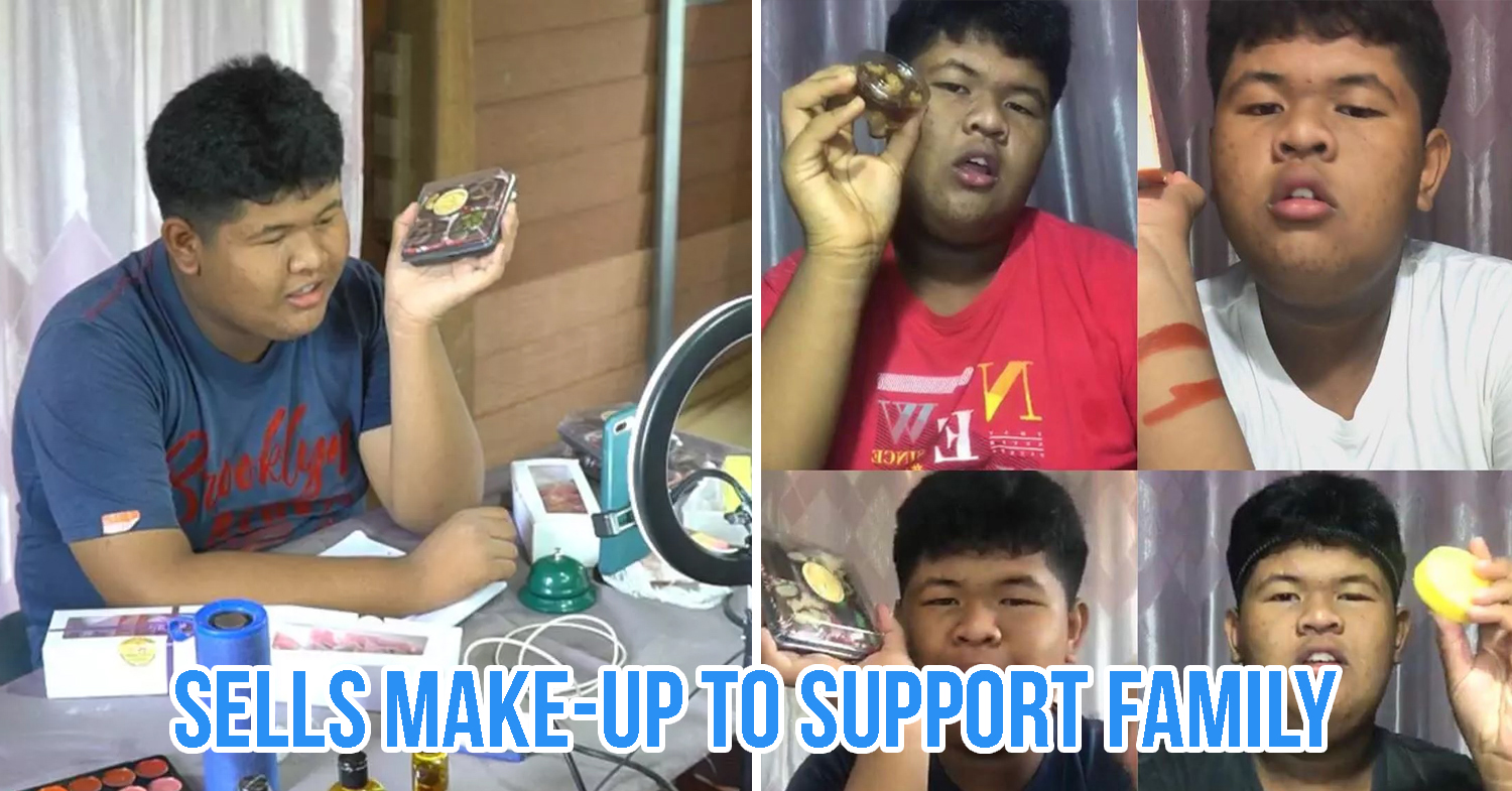 netizens praise Thai boy selling make-up 