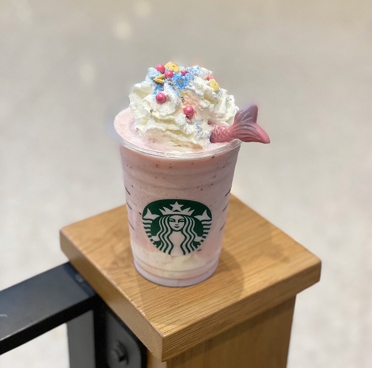 Mermaid frappe from Starbucks Thailand
