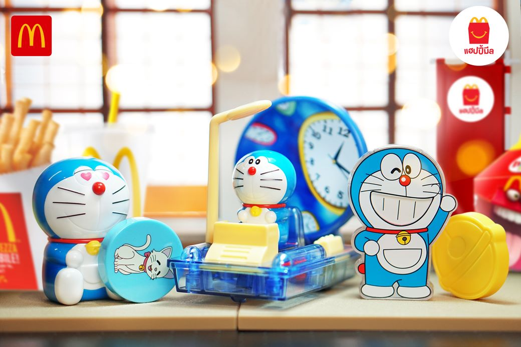 Doraemon toys at McDonald's Thailand