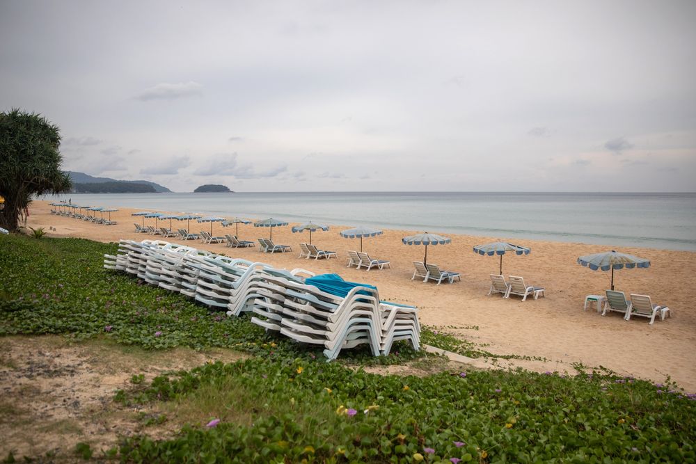 Phuket beach empty Covid-19