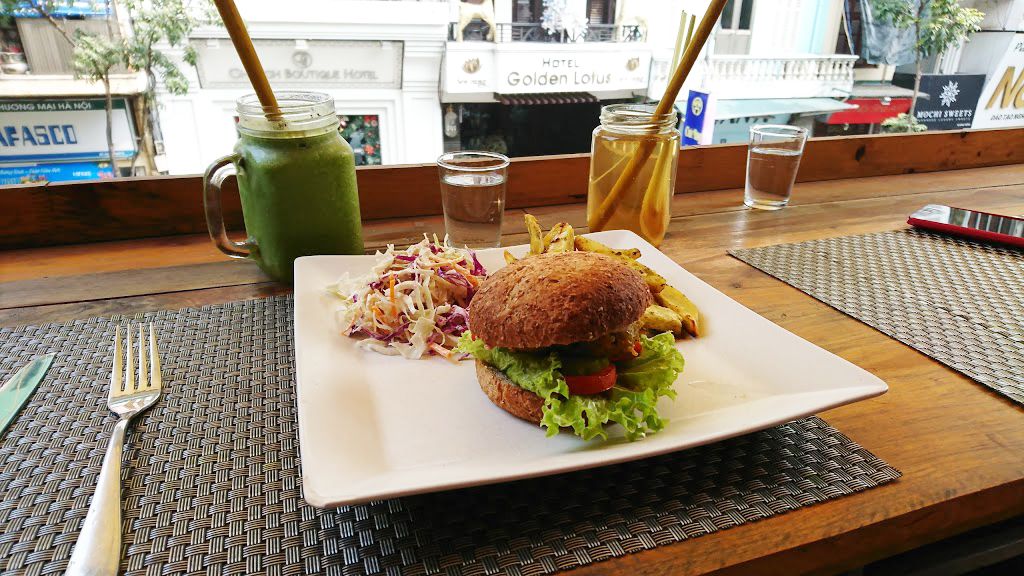 hanoi vegetarian restaurant jalus kitchen burger