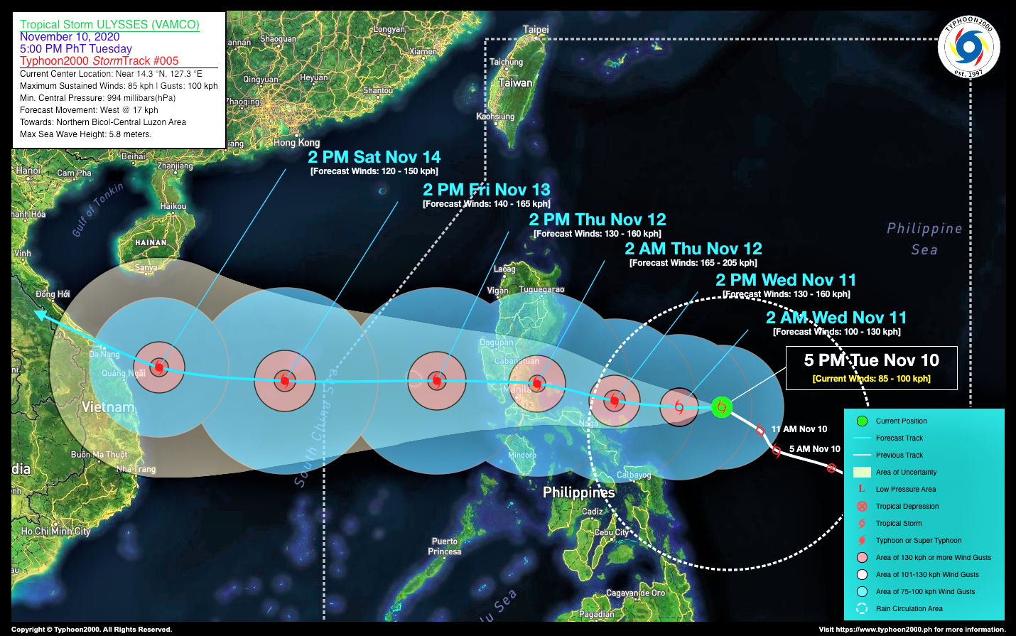 Typhoon Vamco Vietnam_forecast