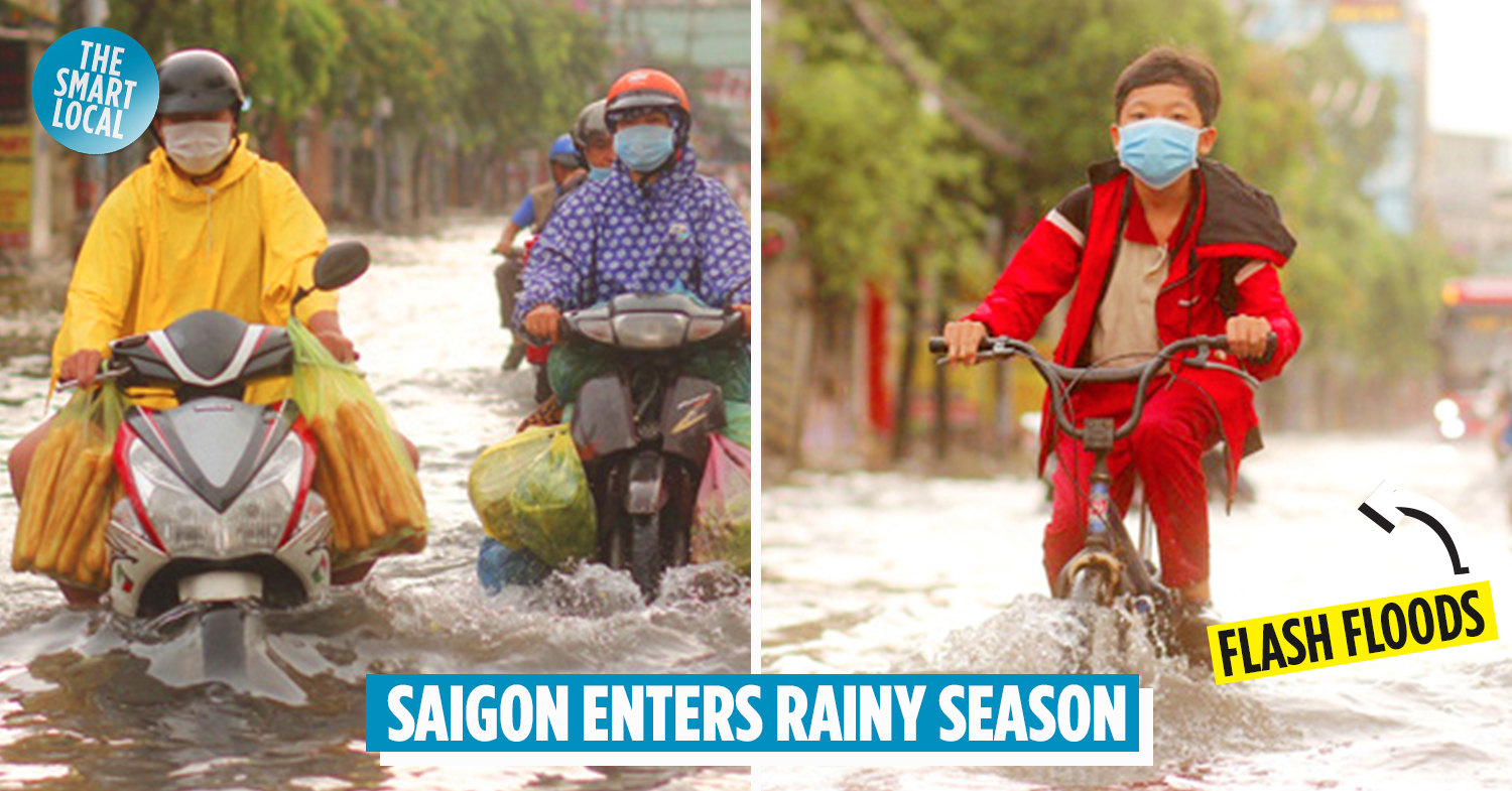 Saigon Enters Monsoon Season, Residents Wake Up To KneeHigh Floods