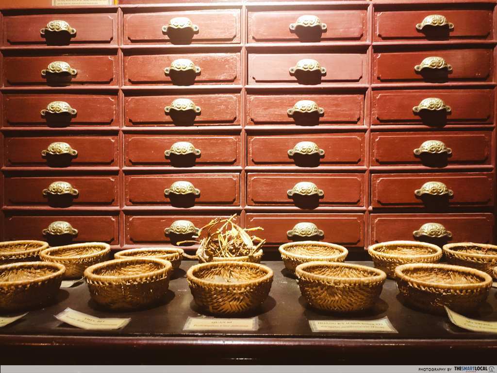 museum of traditional medicine - herb containers