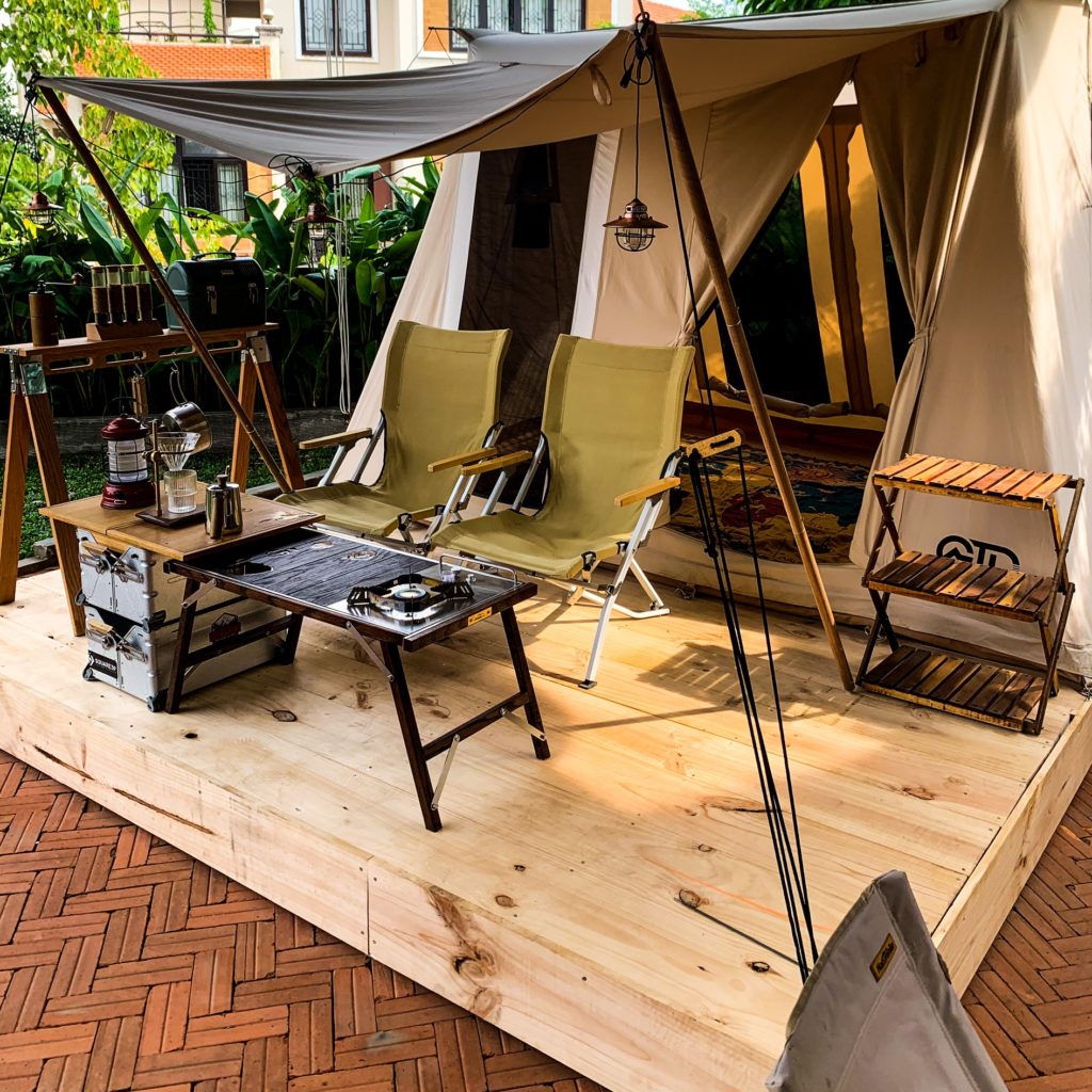 SQUARE 39 Is A Camp-Themed Cafe In Saigon With Tents & Cookware