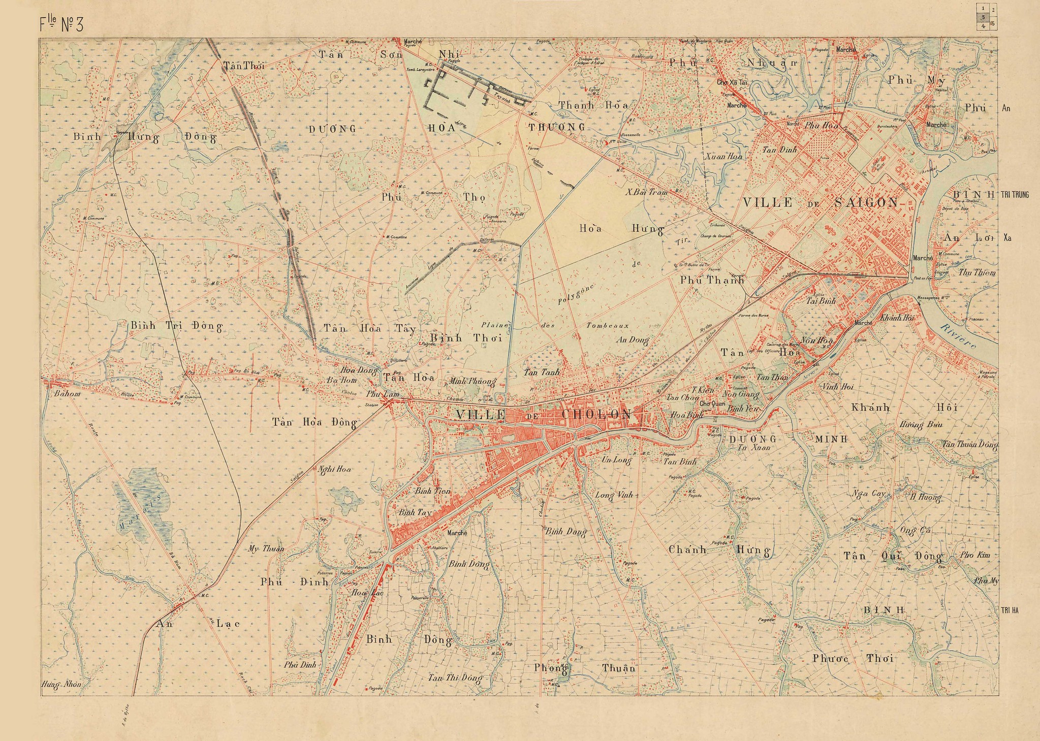Saigon - Cholon Map 1900