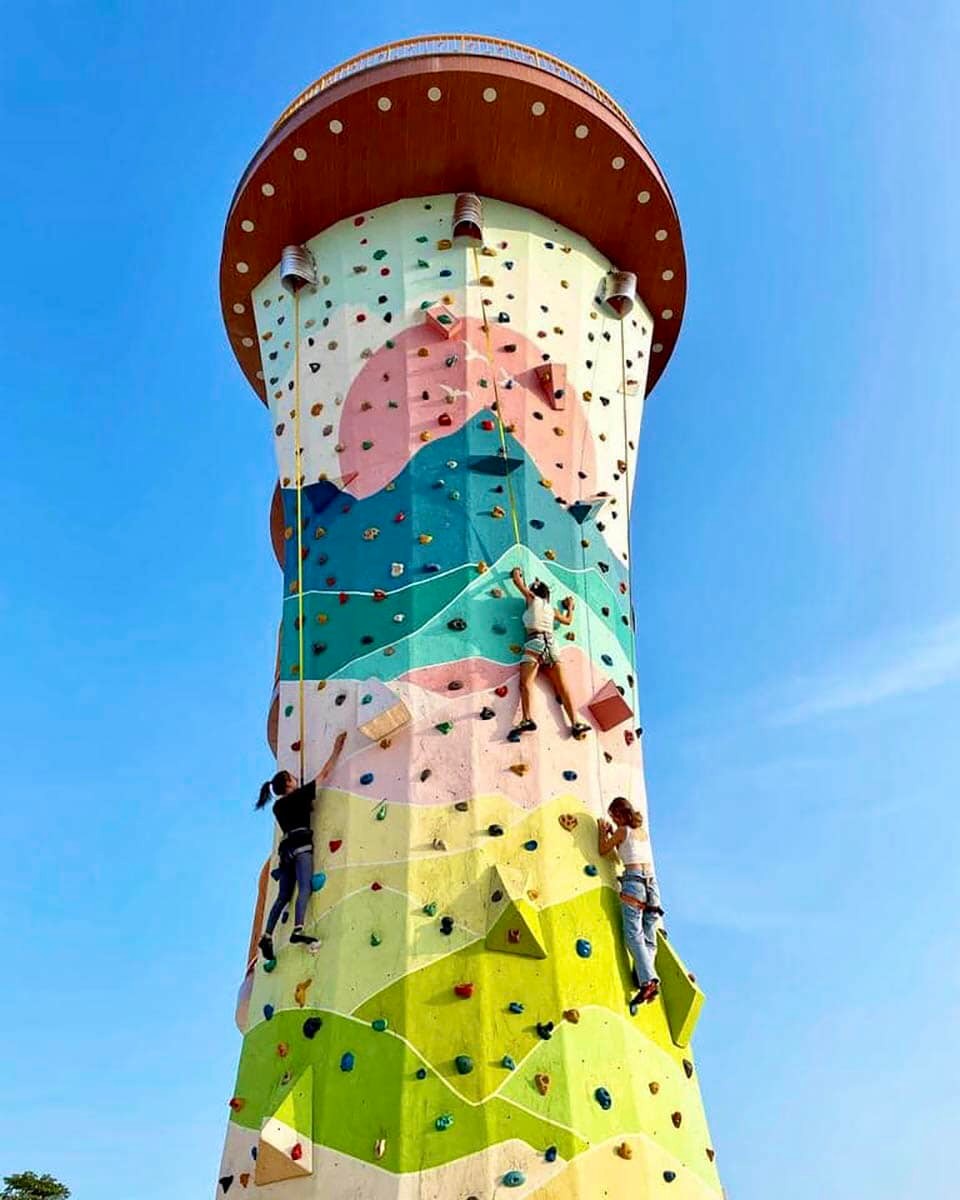 Rock climbing tower