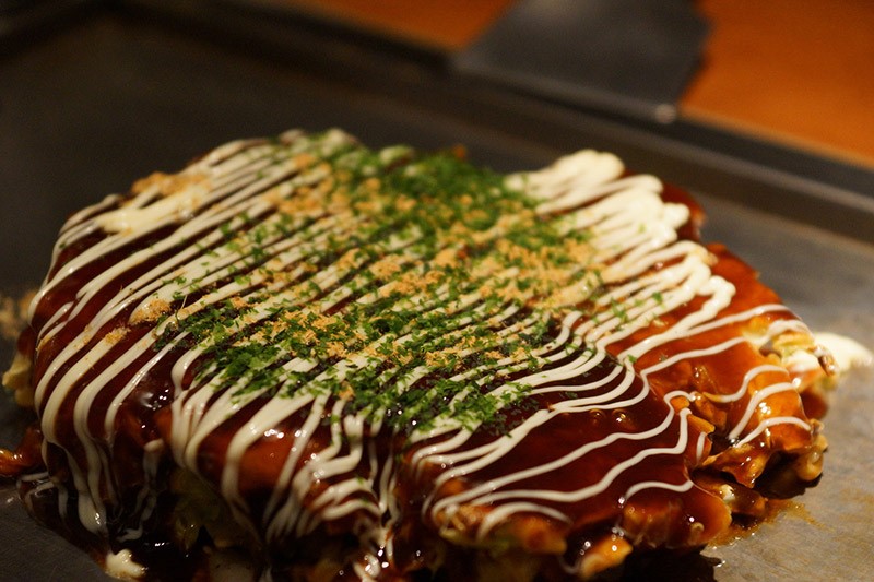 Okonomiyaki Shu - Pancake close up