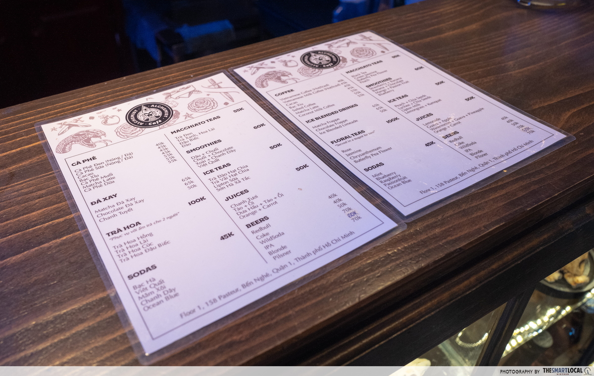 The Alchemist Cafe_menu