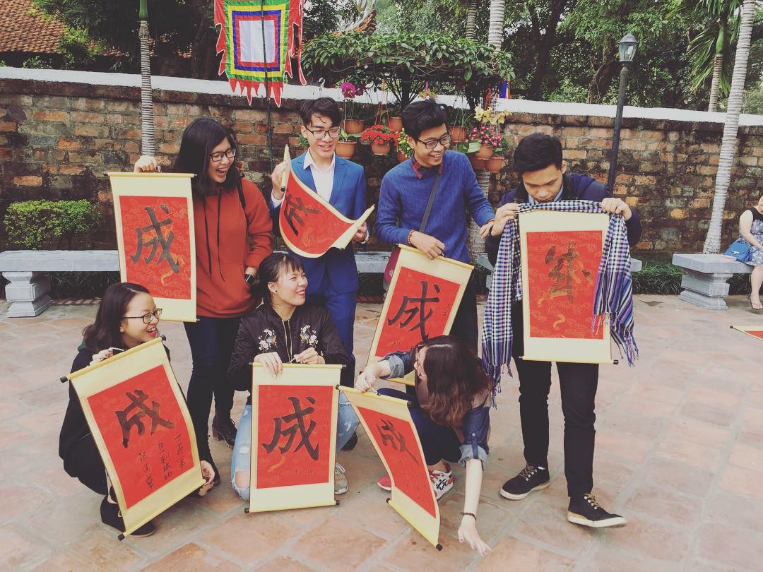 students calligraphy works