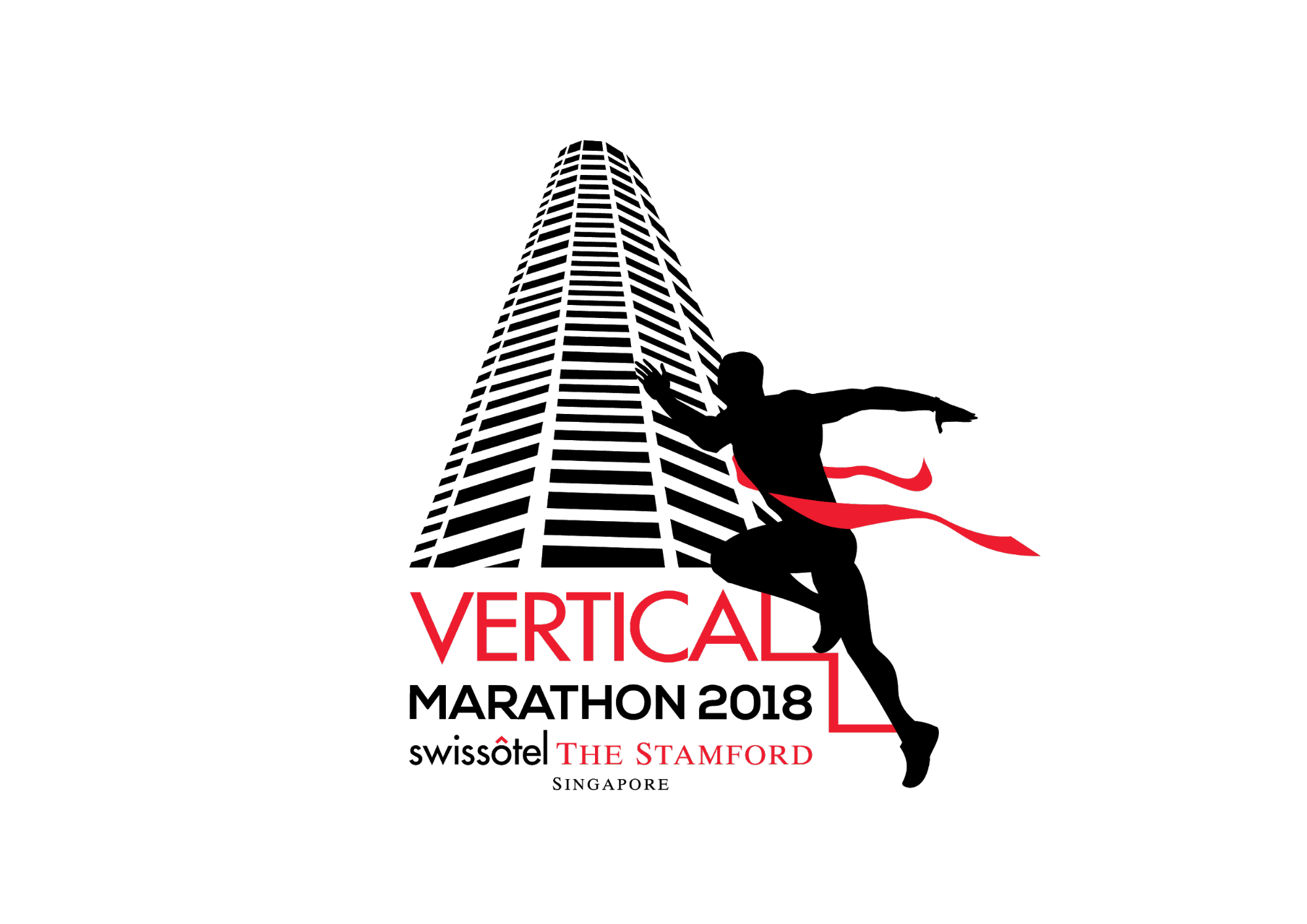 vertical marathon swissotel the stamford 2018 - finish line logo singapore
