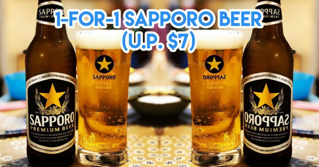 1-for-1 sapporo beer january 2019