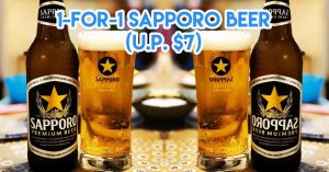 1-for-1 sapporo beer january 2019