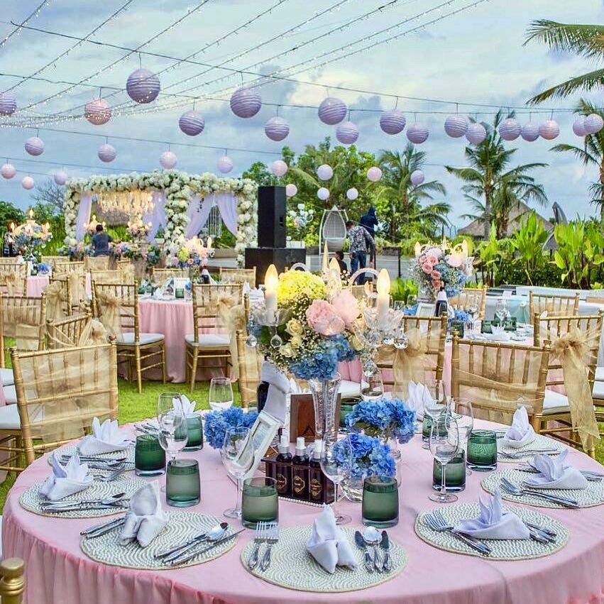 Samabe resort garden wedding reception