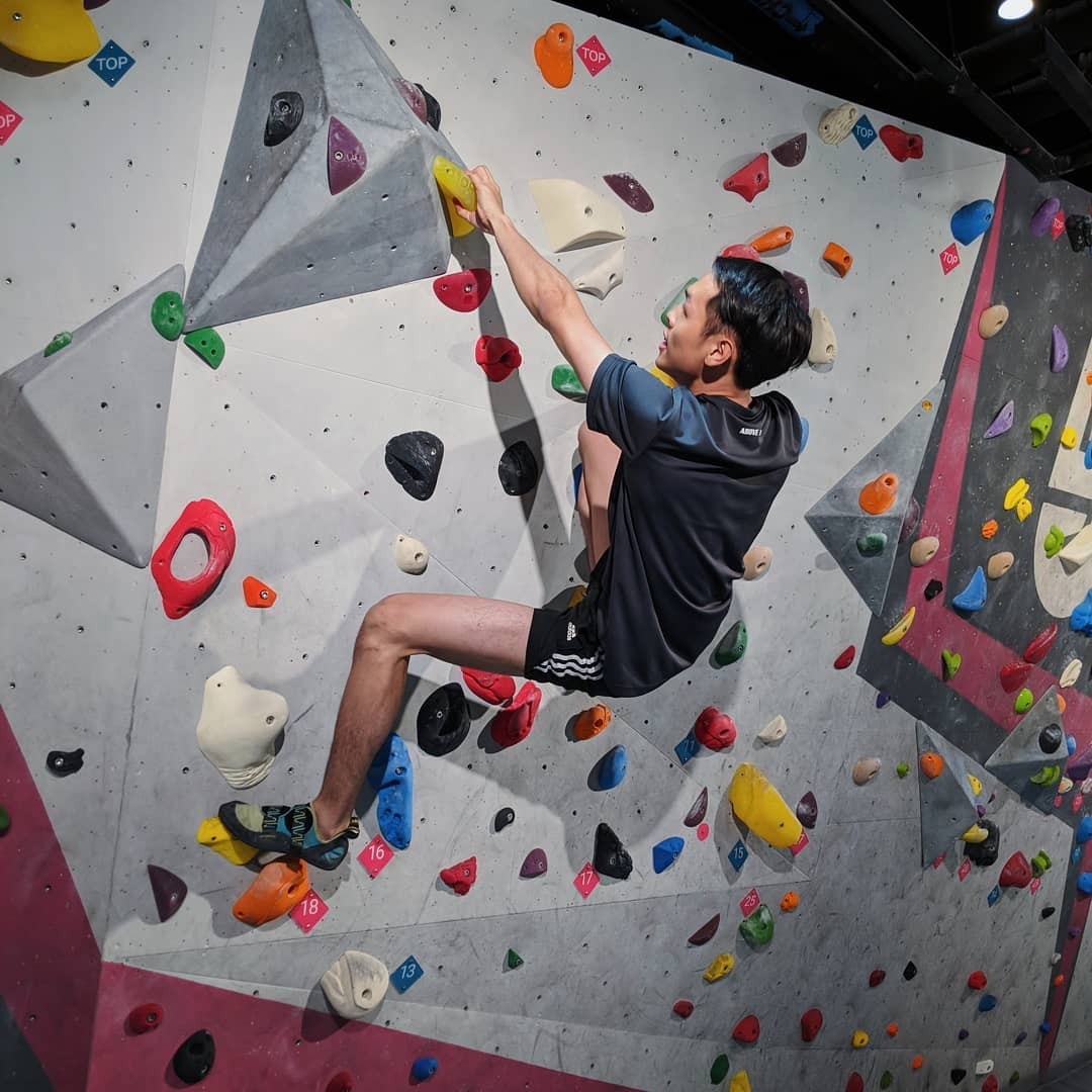 rock climbing bouldering gym singapore boulder movement climber