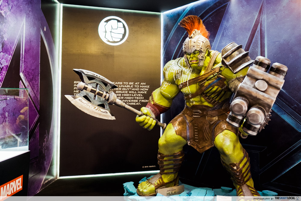 life-sized hulk figurine
