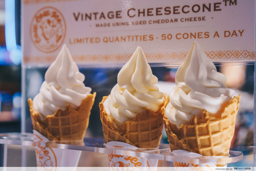The Cow Cow soft serve cones are limited to only 50 handmade cones a day