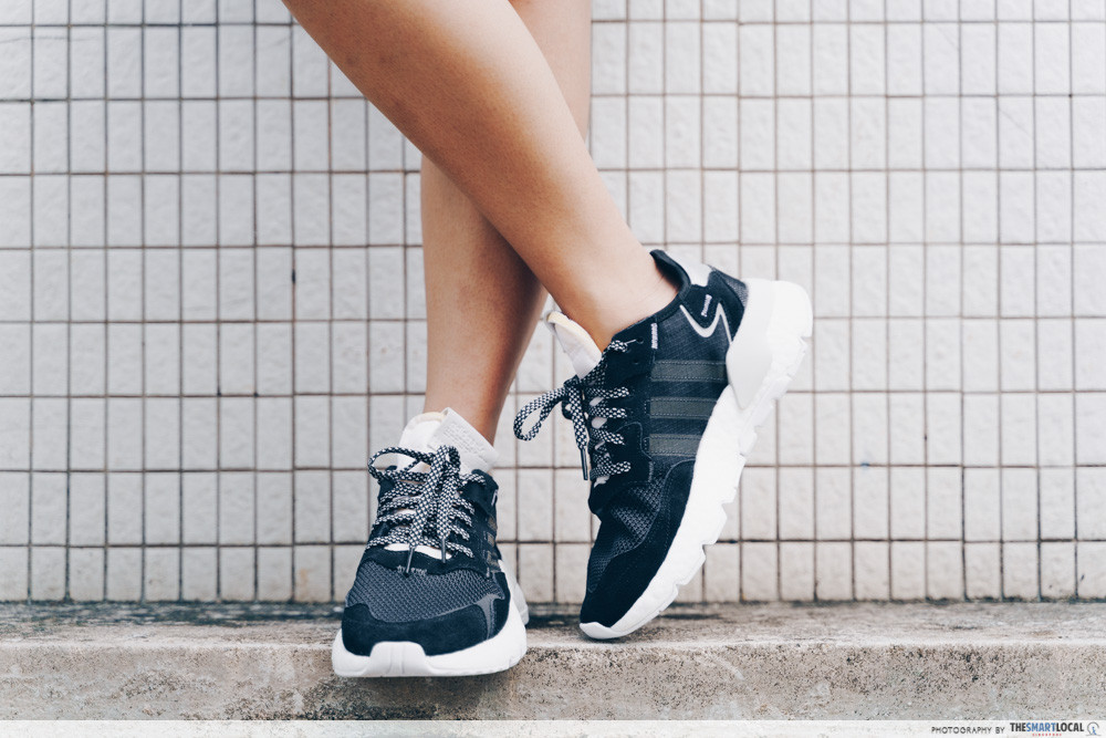 black adidas nite jogger