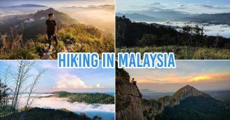 Collage of hiking trails in Malaysia