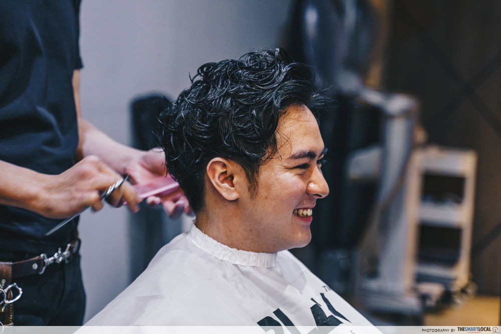 korean men hair perm singapore salon