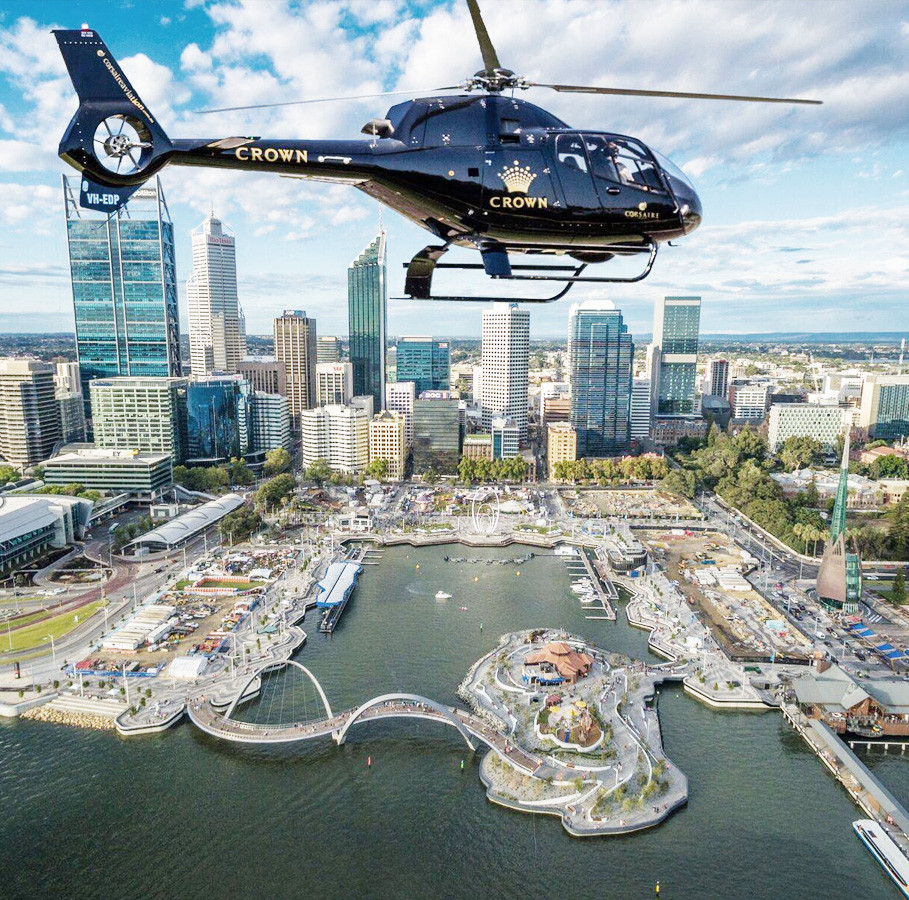 Scenic helicopter ride over Perth