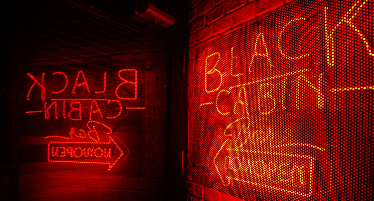 Black Cabin - neon lights