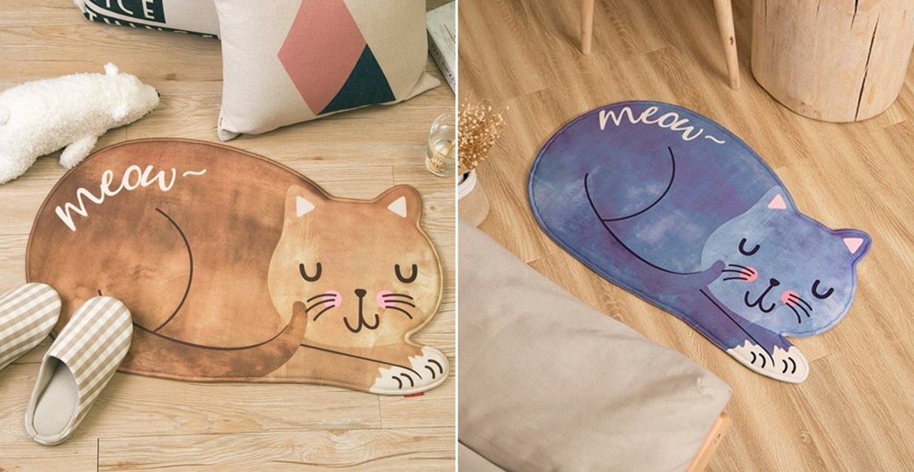 Cat shaped rug