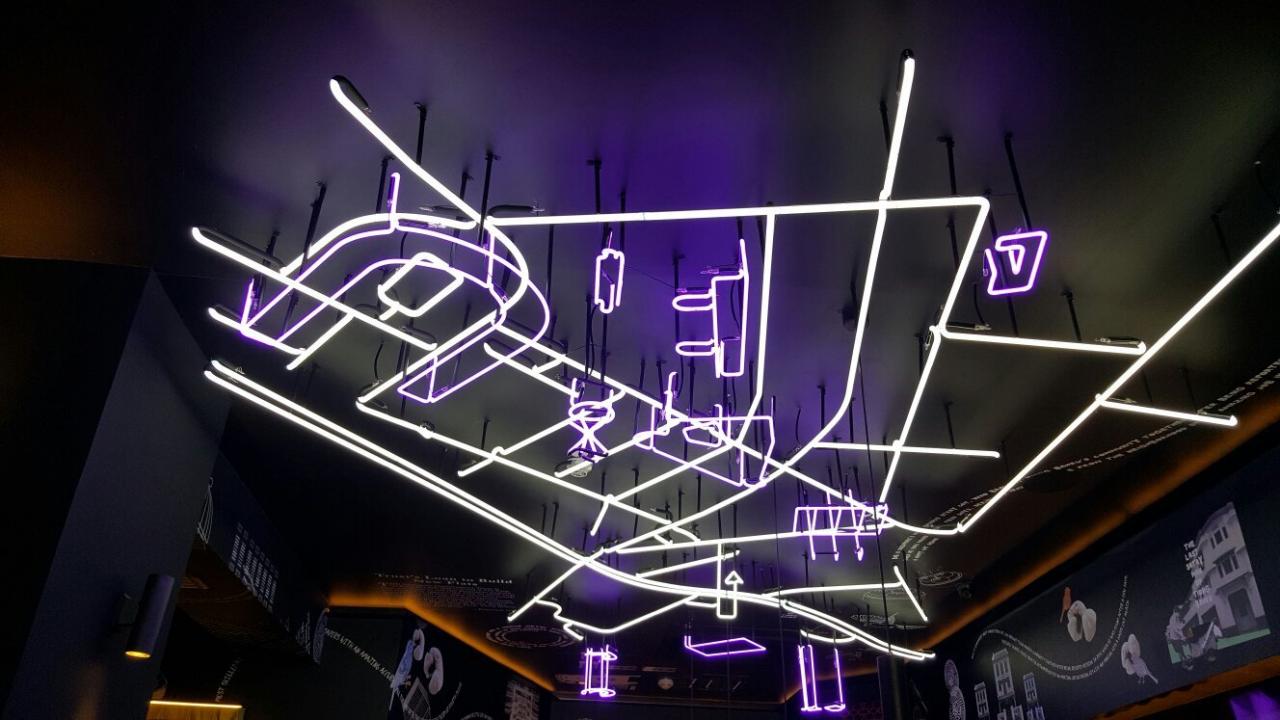 coo hostel neon map