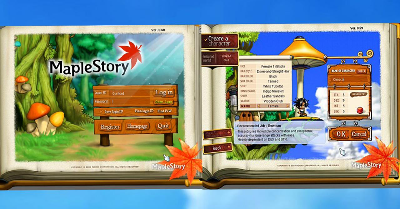 Maple Story - COver image login page